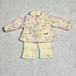 Charming Floral Baby Outfit - Cream and Pink